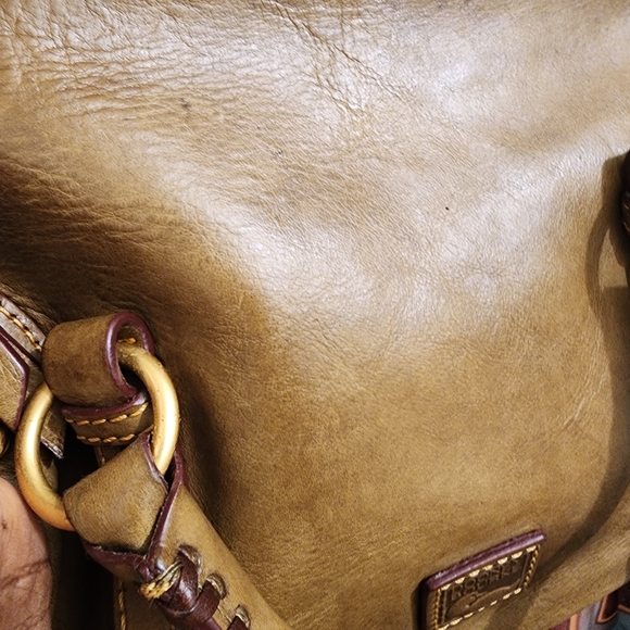 Dooney & Bourke Florentine Leather Satchel In Olive Green - Picture 8 of 13